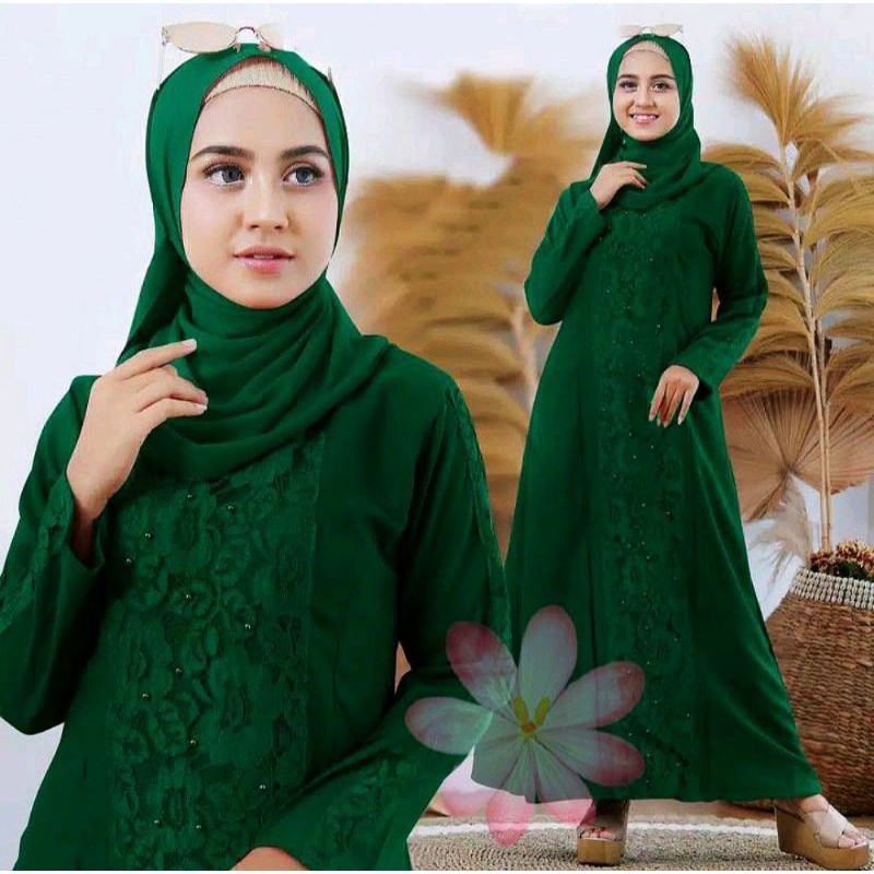 GAMIS LINKEN MAXI BRUKAT / GAMIS BRUKAT TULANG / GAMIS PESTA / GAMIS KONDANGAN / GAMIS ACARA TERBARU