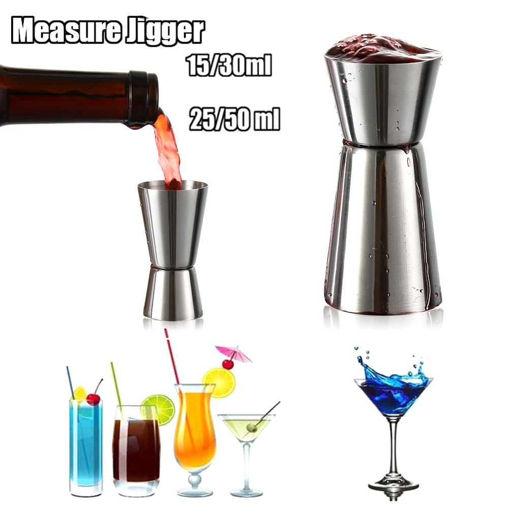 Solighter Measure Jigger Cup Barware Stainless Steel Dual Shot Gadget Dapur