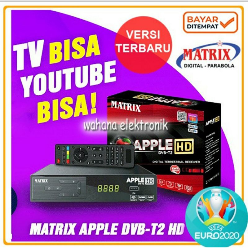 STB SET TOP BOX MATRIX APPLE HD DVB-T2 HD BISA YOUTUBE