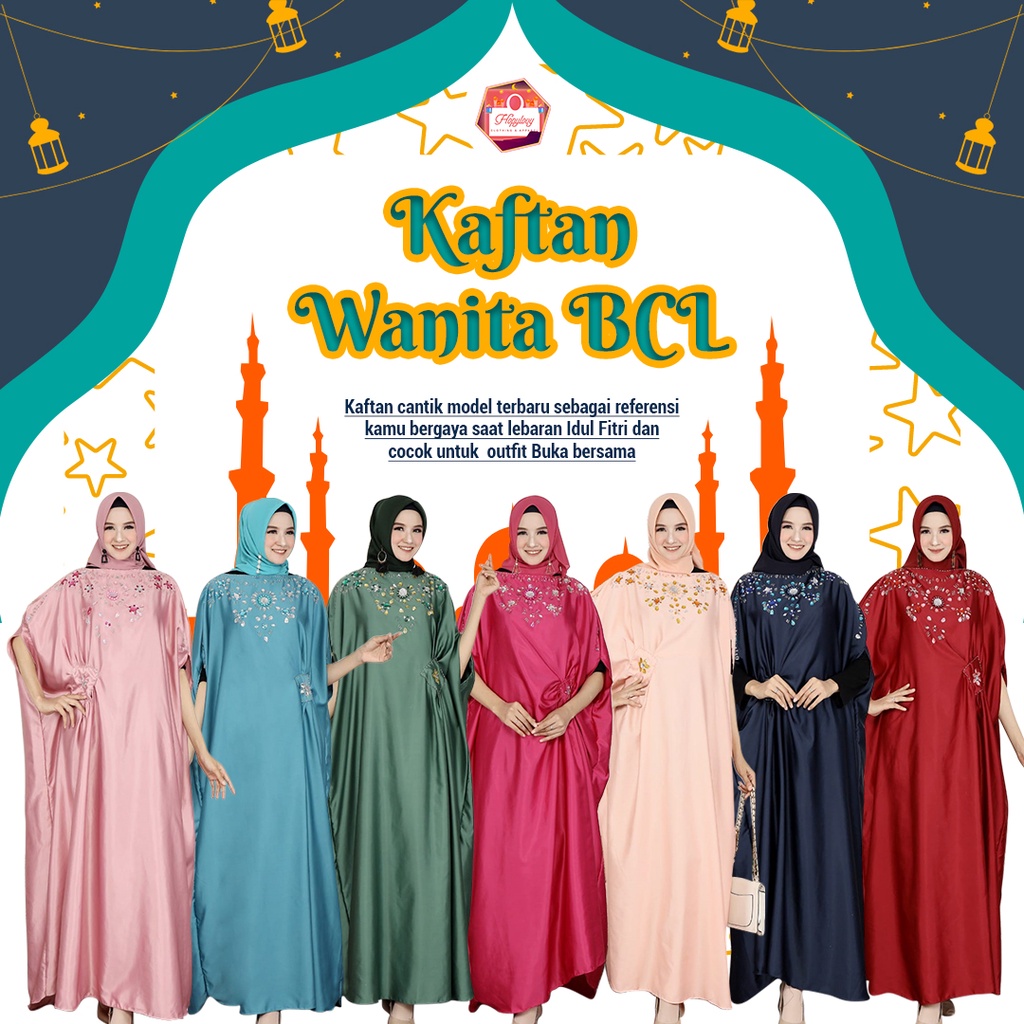 HOPYLOVY - Kaftan Lestari Manik &amp; Mote bahan Velvet Roberto