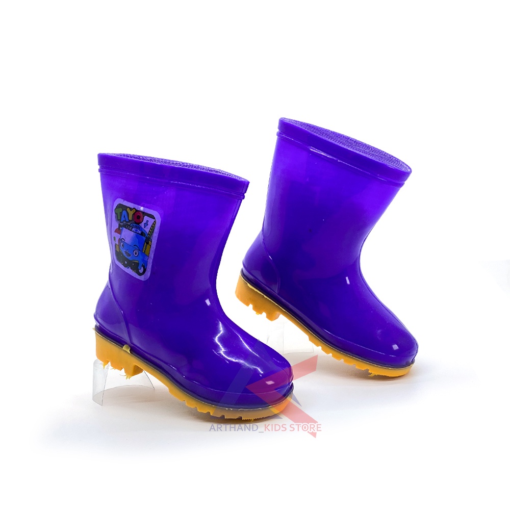 Sepatu boots anak laki-laki - perempuan motif kartun lucu bahan karet import