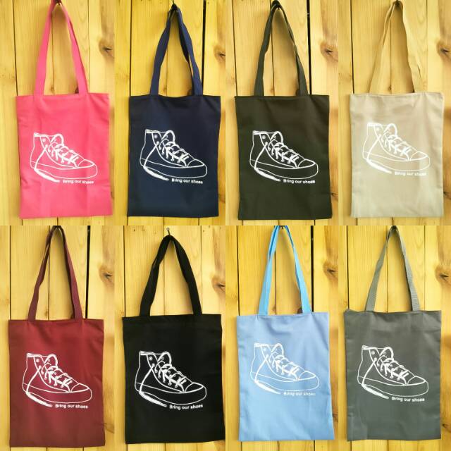 [BISA COD] New [ADA RESLETING] tote bag drill BRING OUR SHOES