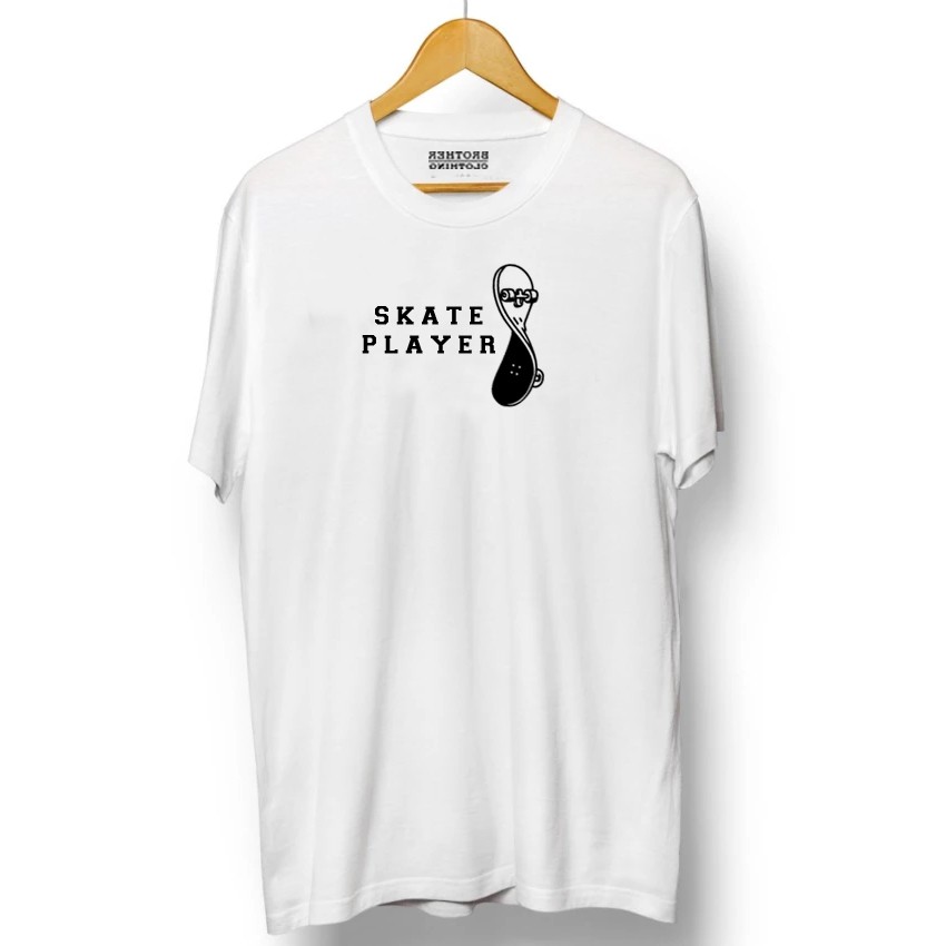 Kaos Distro Skate Player White - Abu Misty  Premium