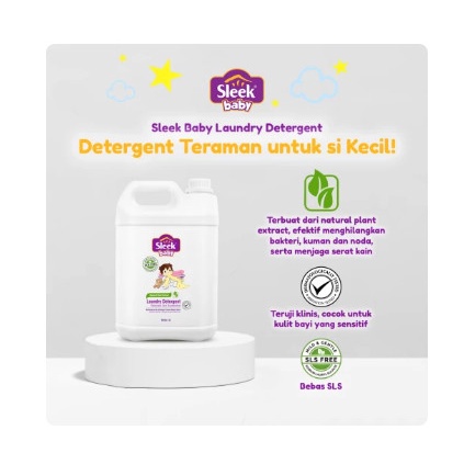 Sleek Laundry Detergent Cair 4 L / 4 Liter