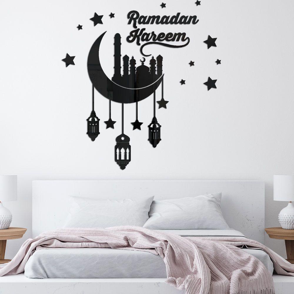 Populer Stiker Dinding Dekorasi Rumah Muslim Ramadhan 3D Removable Eid Mubarak Islami Wall Decal