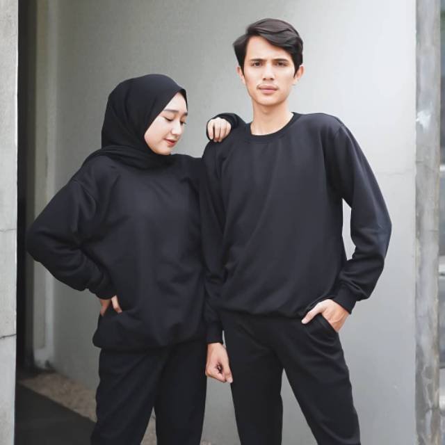 BASIC O NECK SWEATER POLOS SWEATER TEBAL / SWEATER UNISEX