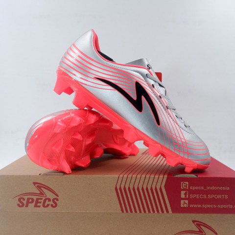 Sepatu Bola Anak Specs Acc Lightspeed II JR FG Silver Fiery Coral 101029 Original BNIB