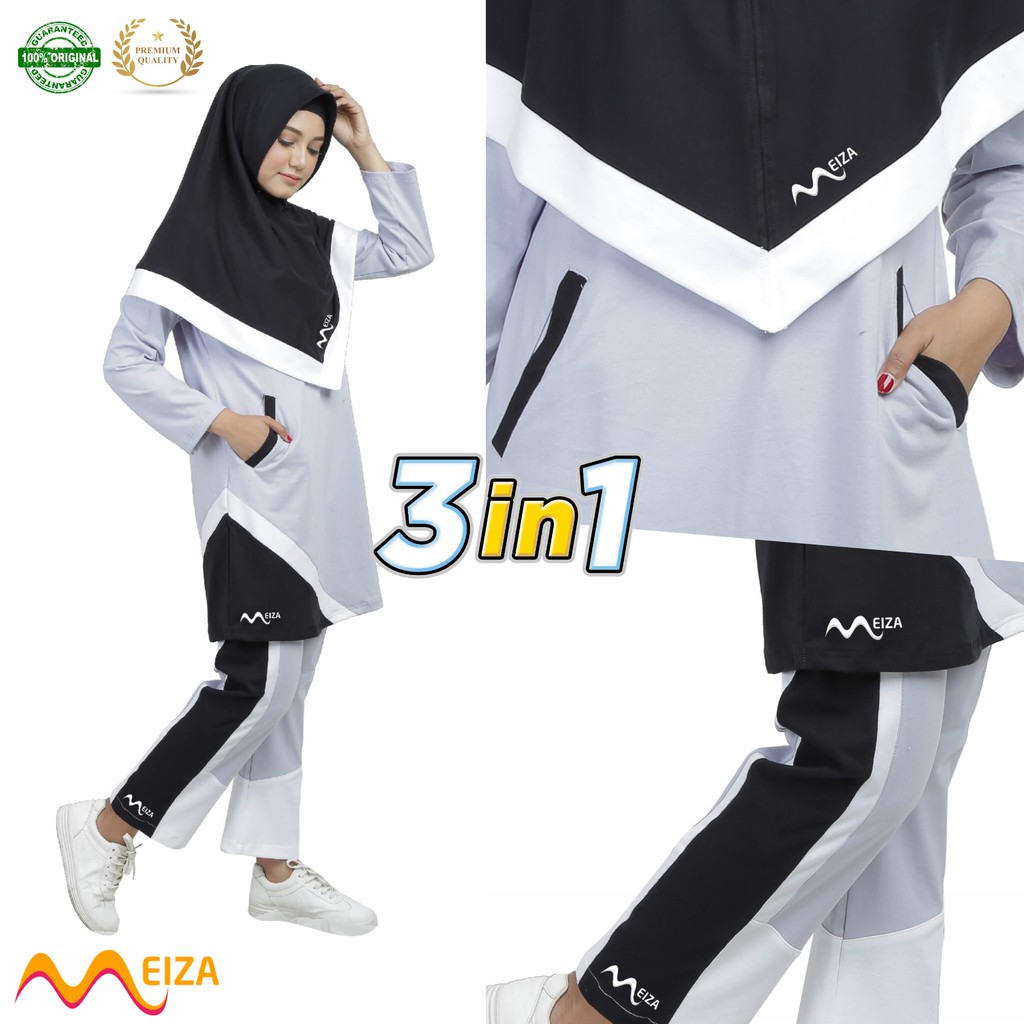 1 Set Komplit Pakaian Olahraga Muslimah Meiza Model 5 Baju Senam Sportswear Training Wanita Muslim Shopee Indonesia