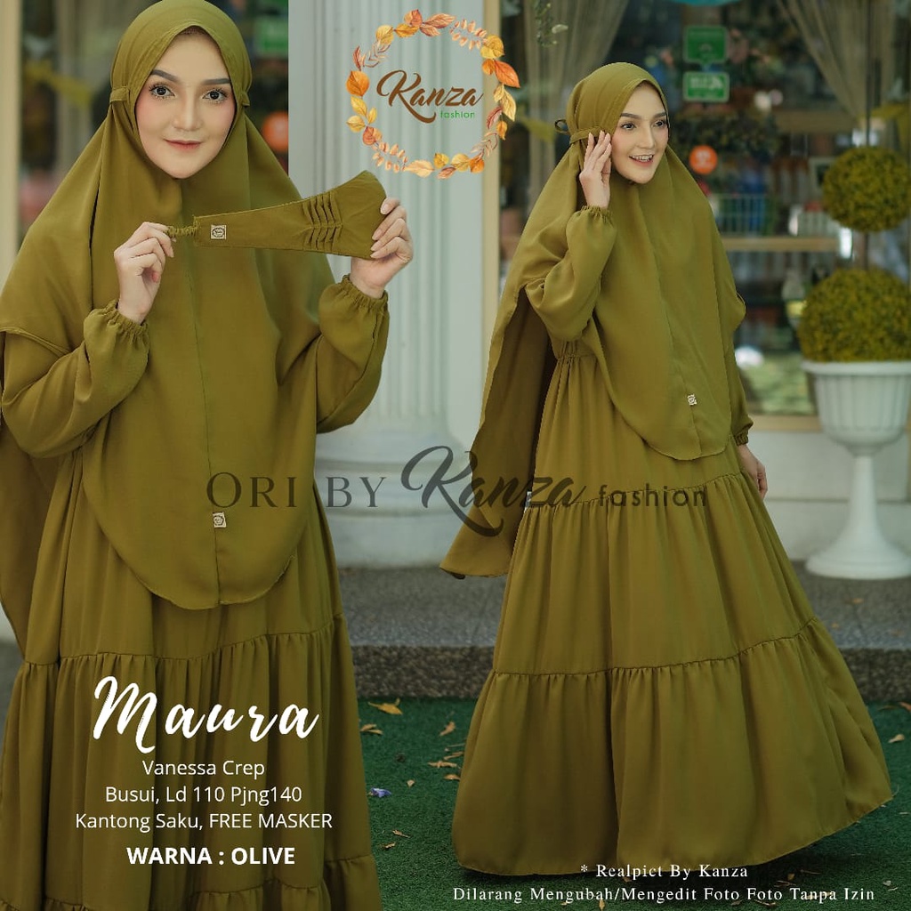 MAURA GAMIS syari muslim original produk by kanzafashion