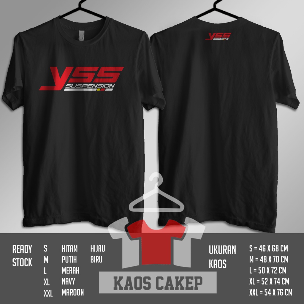 Kaos YSS Suspension Motor Racing Baju Otomotif