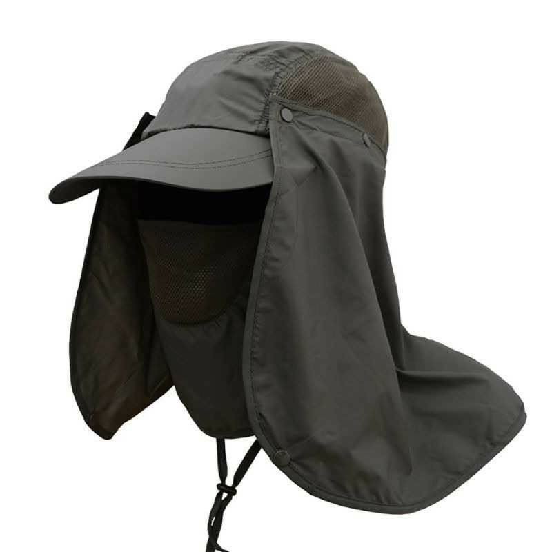 FLYMALL Topi Rimba Mancing Model Masker Outdoor Tentara Jepang Anti Panas UV Matahari Fishing Hat