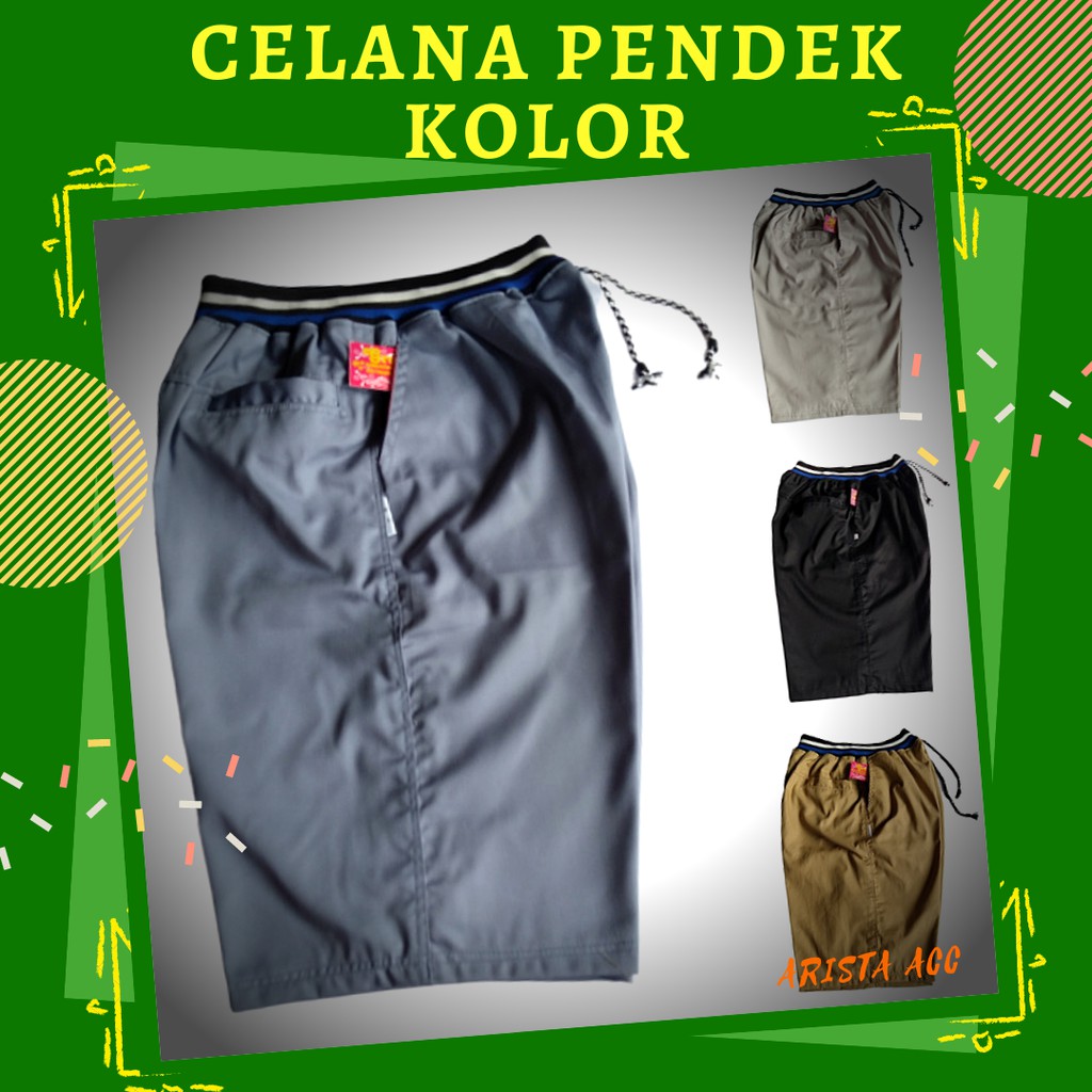 Celana Pendek Pria kolor Polos Santai Kualitas Distro