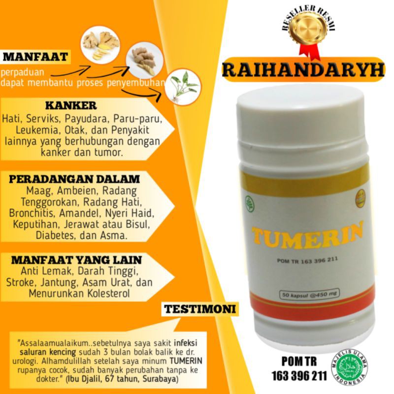 Tumerin Herbal Kanker dan Keputihan Original Free Ongkir Jabodetabek