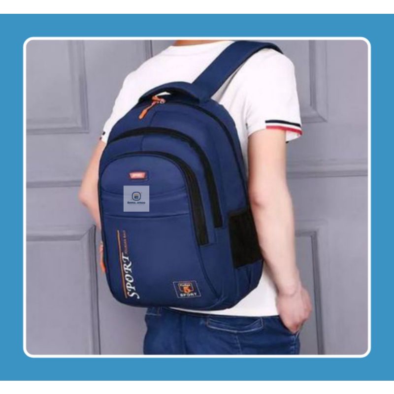 Tas Ransel anak laki - laki SMP/SMA Tas Sekolah pria punggung Distro Backpack Sport EMOEMO