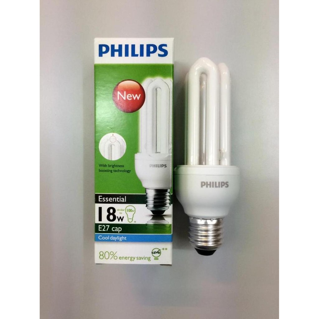 Philips Lampu 3+1 Essential 18 Watt (1 Paket isi 3 Gratis 1)