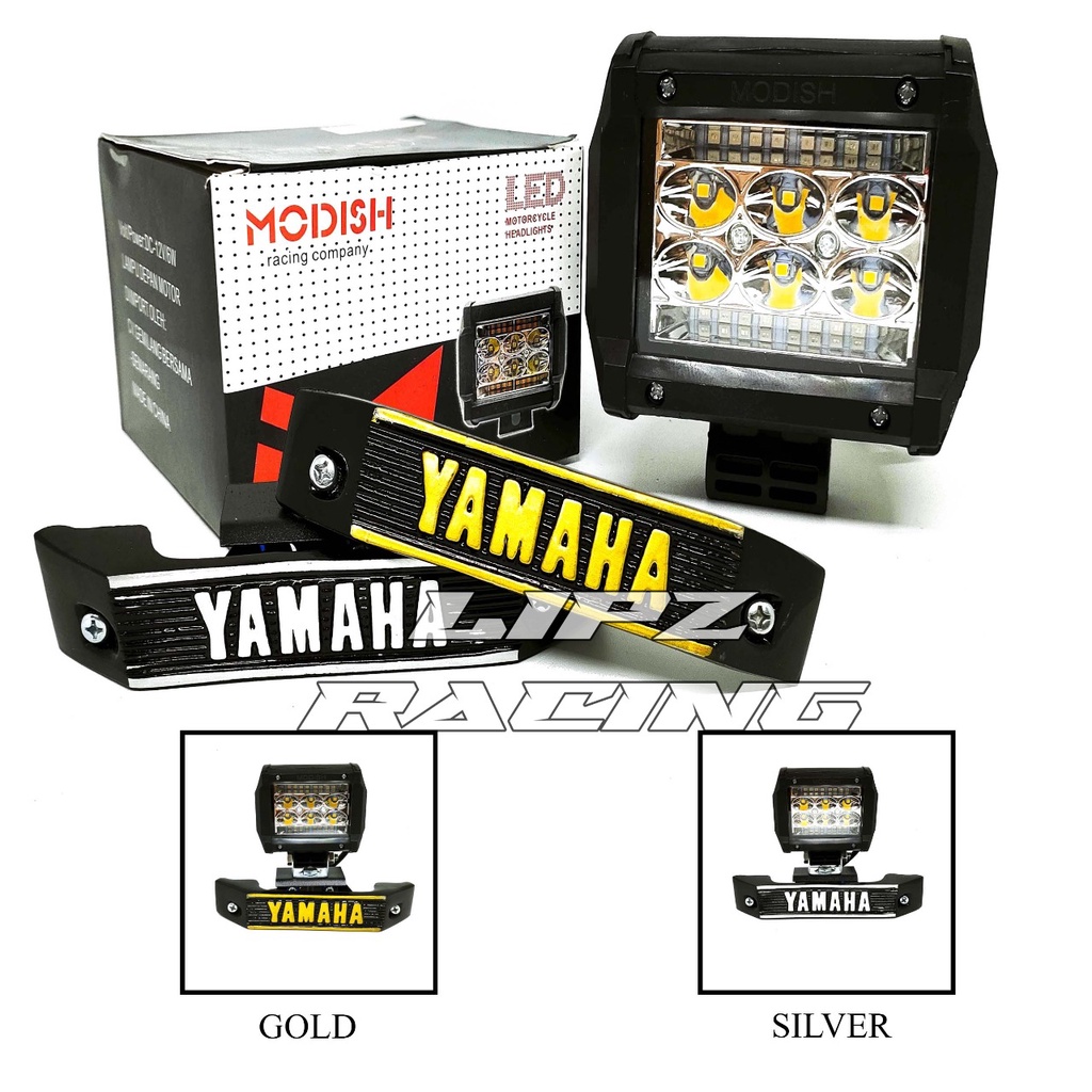 PAKET LAMPU TEMBAK LED MODEL 4612 WHITE / BLUE + KUMIS YAMAHA PNP RX-KING SRIES  LAMPU DEPAN MOTOR