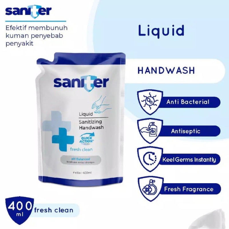 SANITER HAND WASH REFFIL 400 ML(SABUN CUCI TANGAN)