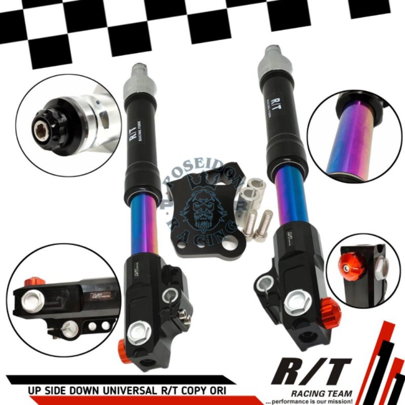 Tabung Shock Depan RAINBOW USD Up Side Down RT Stage Copy Ori Matic Non Matic As