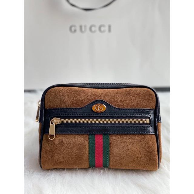 Gucci ophidia belt bag suede & patent original leather