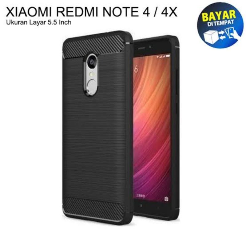 Case Xiaomi Redmi 4A/ 4X/ Note 4/ Note 4X Case Cover Fiber Carbon