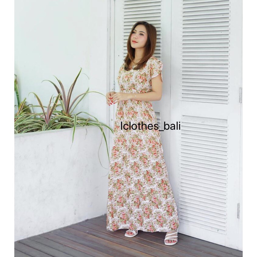 LONG DRESS LAURA LP002/ DRESS PANJANG BALI/ DRESS BUMIL/ DRESS MURAH/ DASTER GLOSIR/