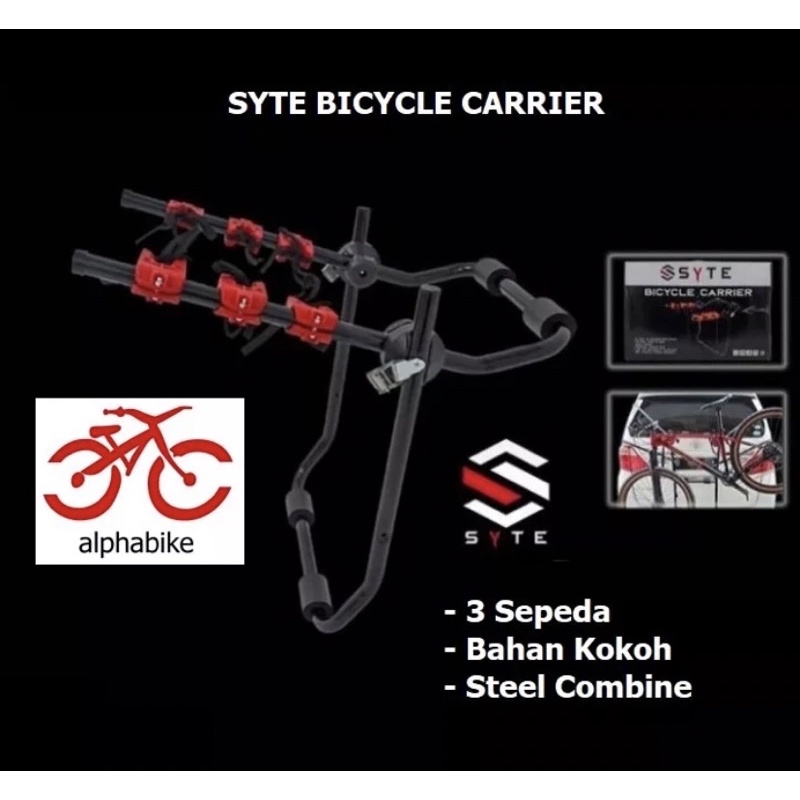 Bike Carrier SYTE Bracket Dudukan Rak Bagasi Kapasitas 3 Sepeda