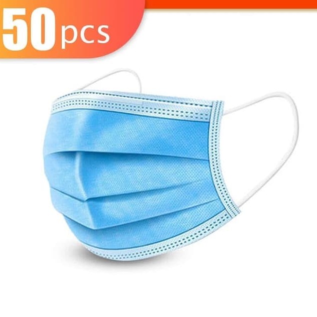 Masker 3 Ply 3Ply isi 50 disposable Surgical mask Masker Bedah Earloop