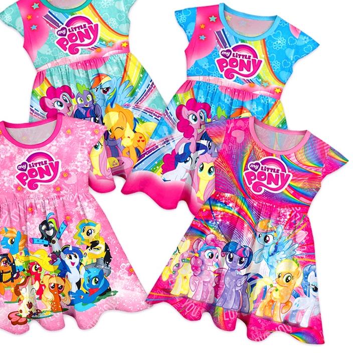 Update Dress Baju Anak Perempuan My Little Pony Lengan Pendek / Daster Anak Karakter Umur 1 - 10 Tahun ABEL ,.
