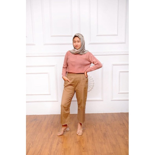 willow pants/celana kulot kekinian wanita ukuran 3L-4L/celana catton tuwill strid