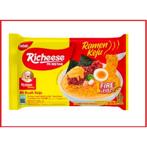 Mie Recheese Viral Ramen Mi Kuah  Keju Level 0 | Mie rasa keju yang unik warna kuning