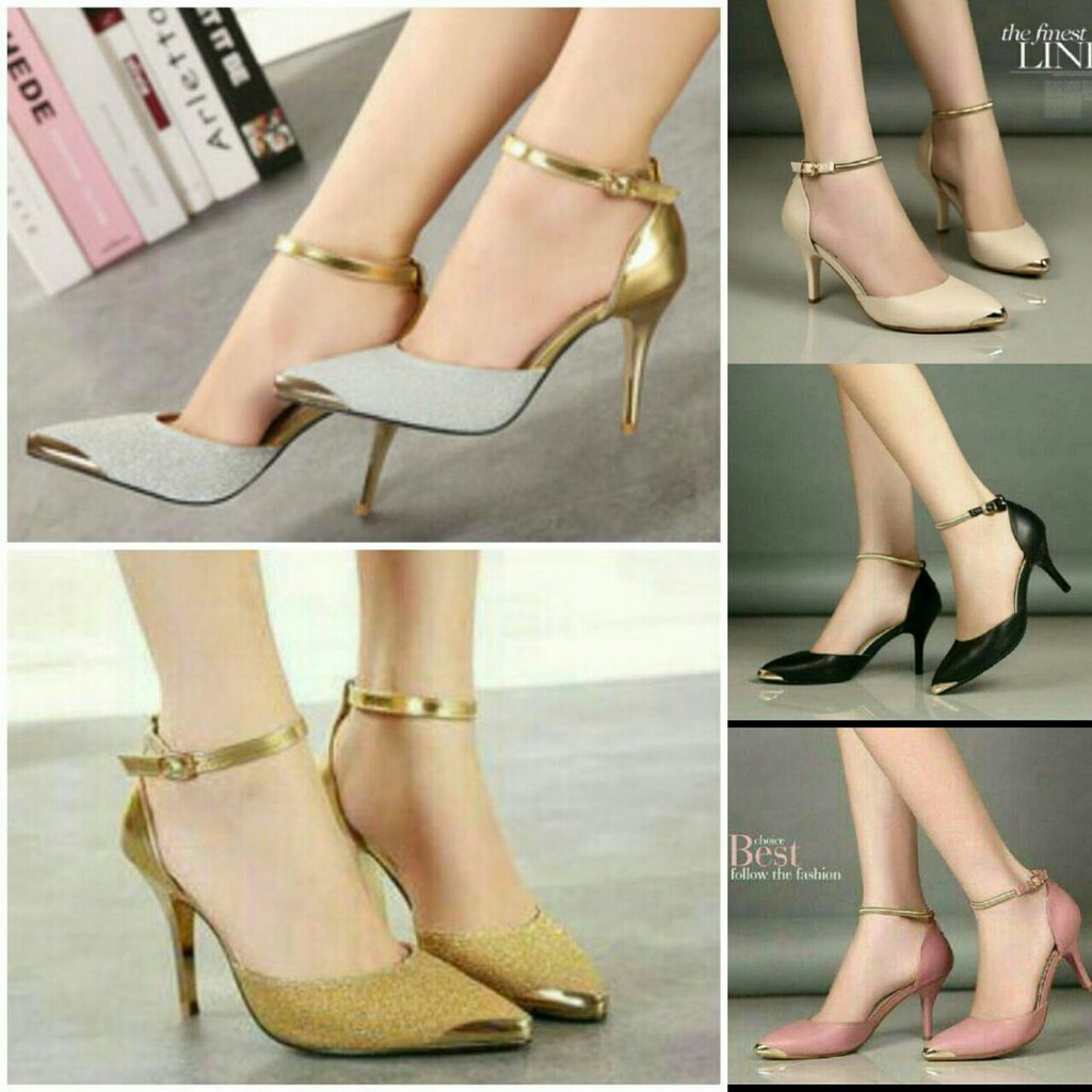 NunuLisaTan - 5 Warna Termurah High HEELS Hak pump Wanita 5cm GELANG