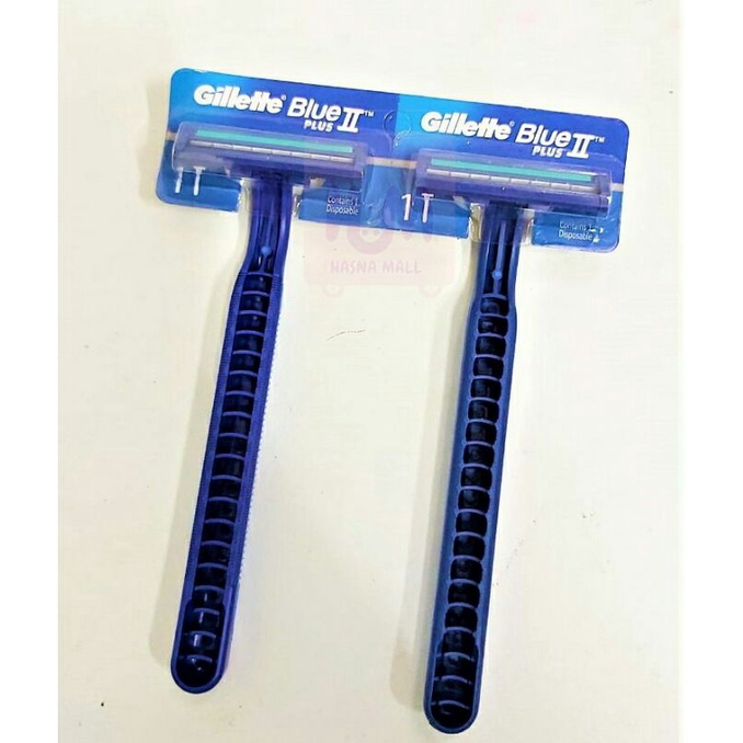 Hasna Mall - PISAU CUKUR GILETTE GILETE BLUE II BIRU RENTENG SATUAN STAINLESS STELL