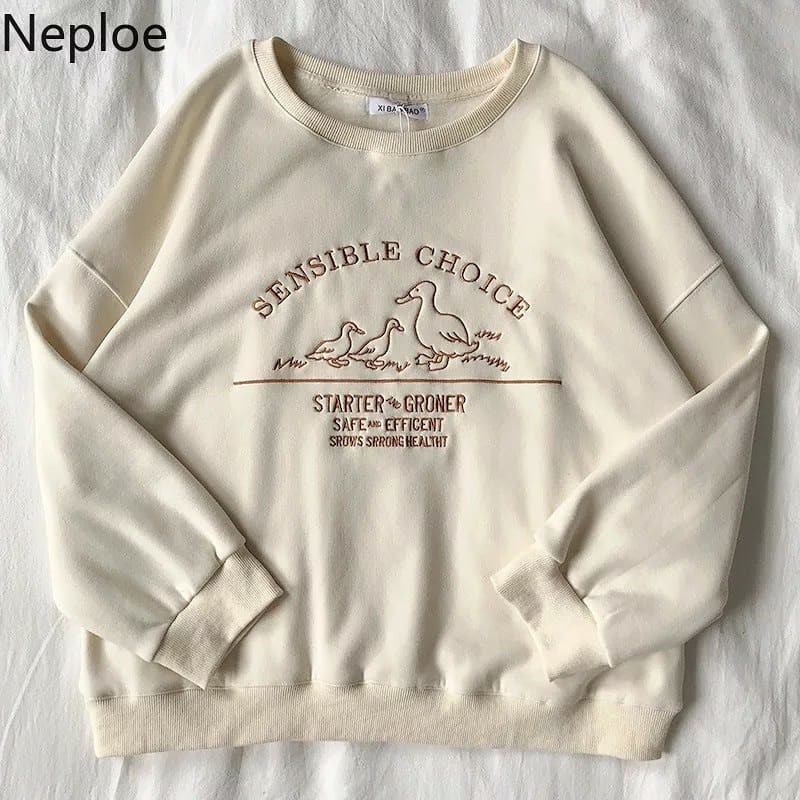 Sweater Crewneck Sensible Choice  - Allsize - Bahan Fleece tebal dan lembut - Outfit Wanita Dan Pria