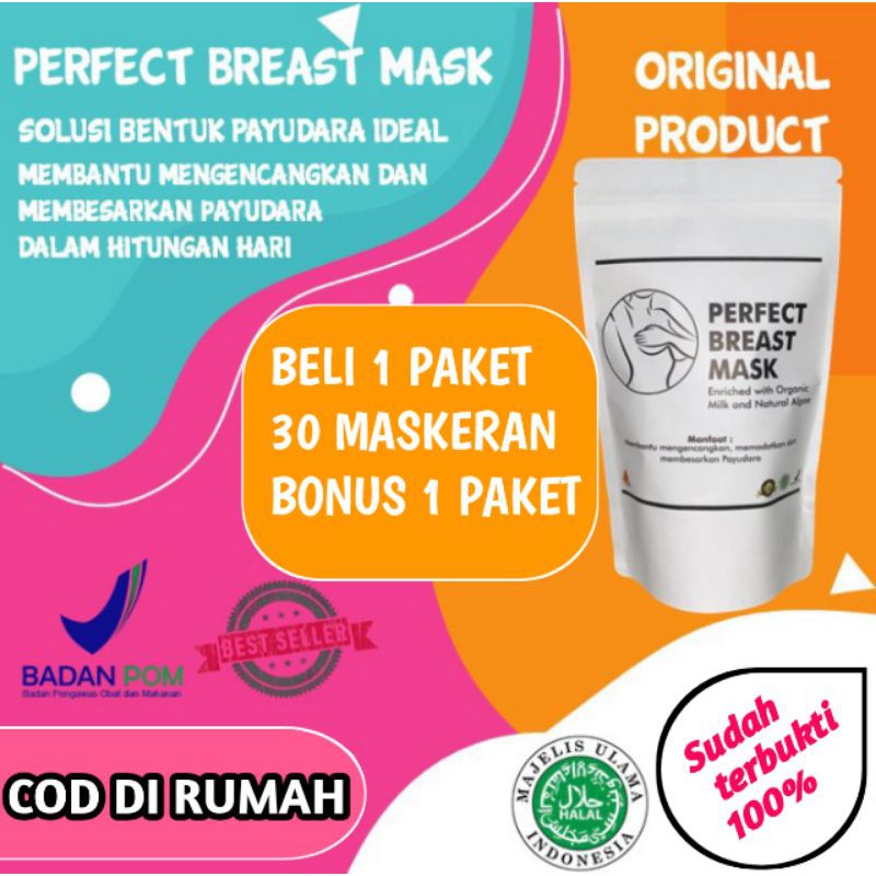 ⭐⭐⭐⭐⭐PERFECT BREAST MASK GOLD ORIGINAL (30 MASKER BONUS 10 MASK )
