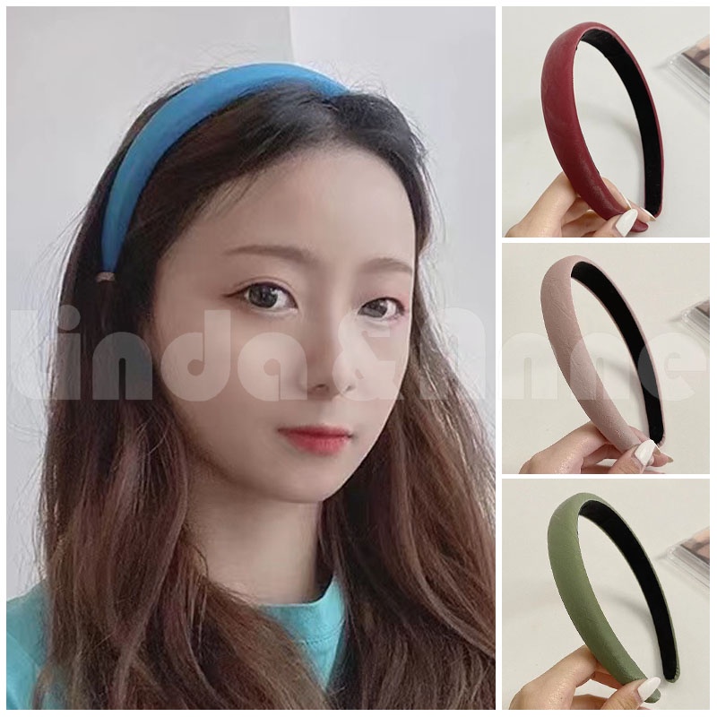 Bando Tebal Polos Korean Aksesoris Wanita - Bandana Jumbo Tebal Murah