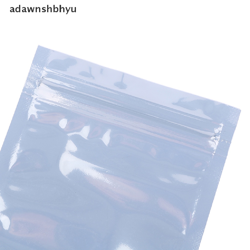 Adawnshbhyu 100Pcs Tas Penyimpanan Antistatis Ziplock Bags Resealable Pouch Untuk Paket