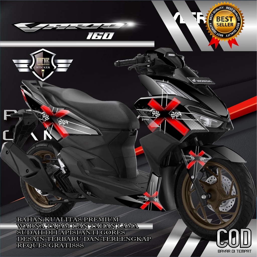 DECAL STICKER VARIO 160 TRIPLE X