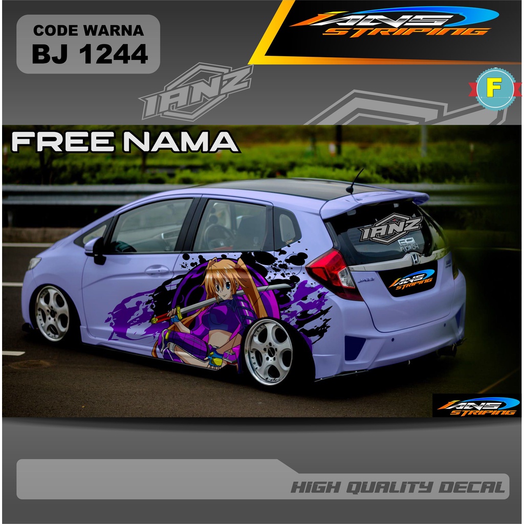 STICKER DECAL MOBIL TERMURAH HONDA JAZZ AGYA AYLA BRIO / VARIASI STIKER DECAL TERBARU