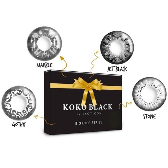 SOFTLENS KOKO BLACK BY X2 FREE LENSCASE / SOFLENS / SOFTLEN