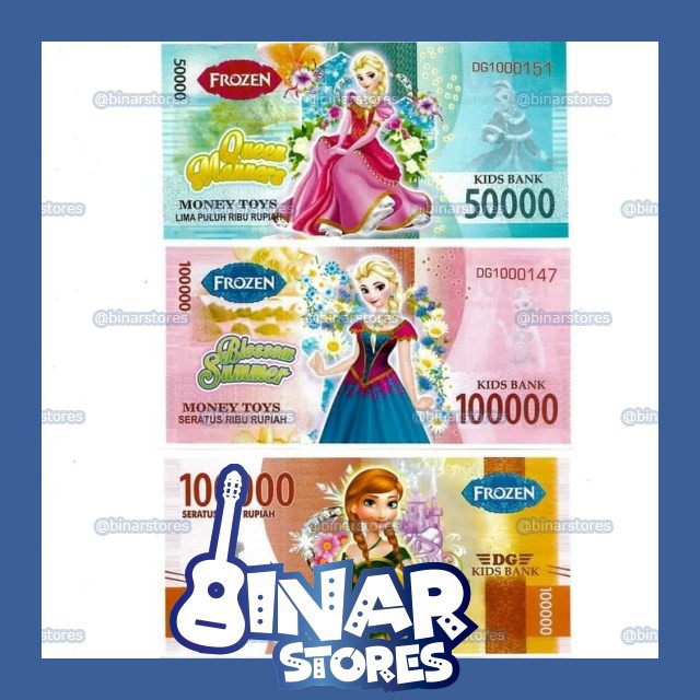 #GR205 MAINAN ANAK UANG KERTAS MOTIF FROZEN BY BINAR STORES