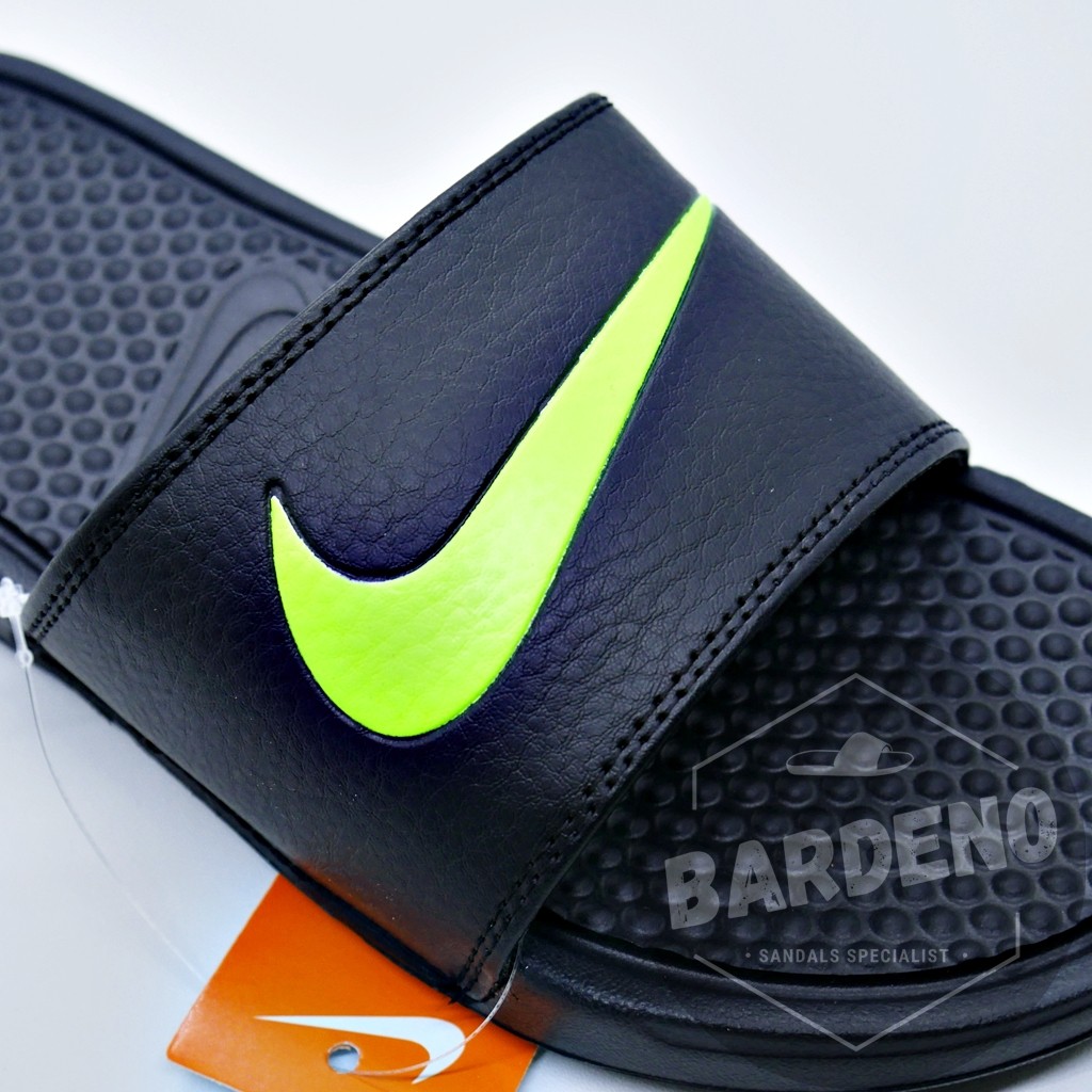 Sandal Nike Benassi Swoosh Stabilo / Sandal Slop / Sandal Pria-3