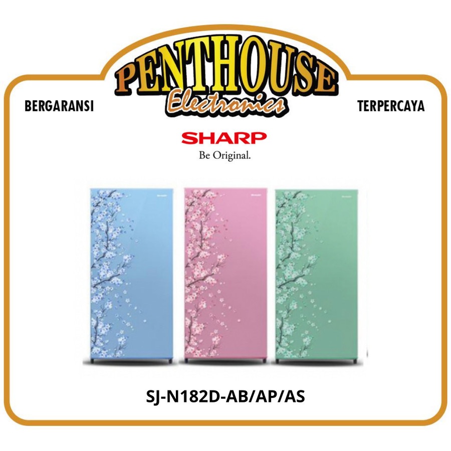 Sharp Kulkas 1 Pintu SJ-N182D-SB/SP/SH / SJN 182 DSP DSB DSH