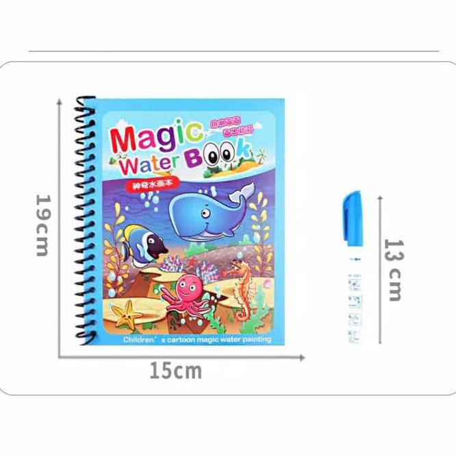 

myst magic water book water drawing/ buku mewarnai anak edukasi pena air e9kd