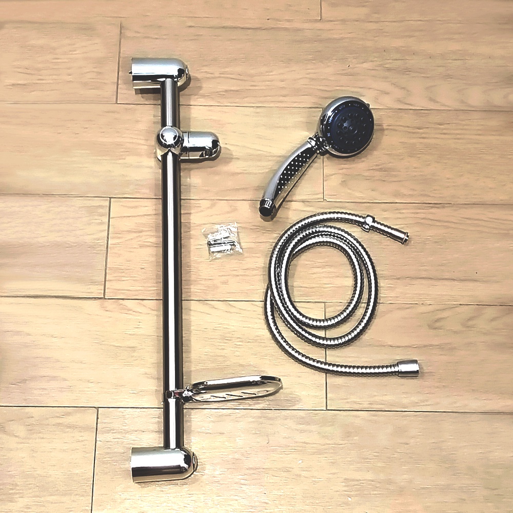 SHOWER TIANG SET CAB /  TIANG HAND SHOWER FULL SET SILVER / TIANG SHOWER CAB