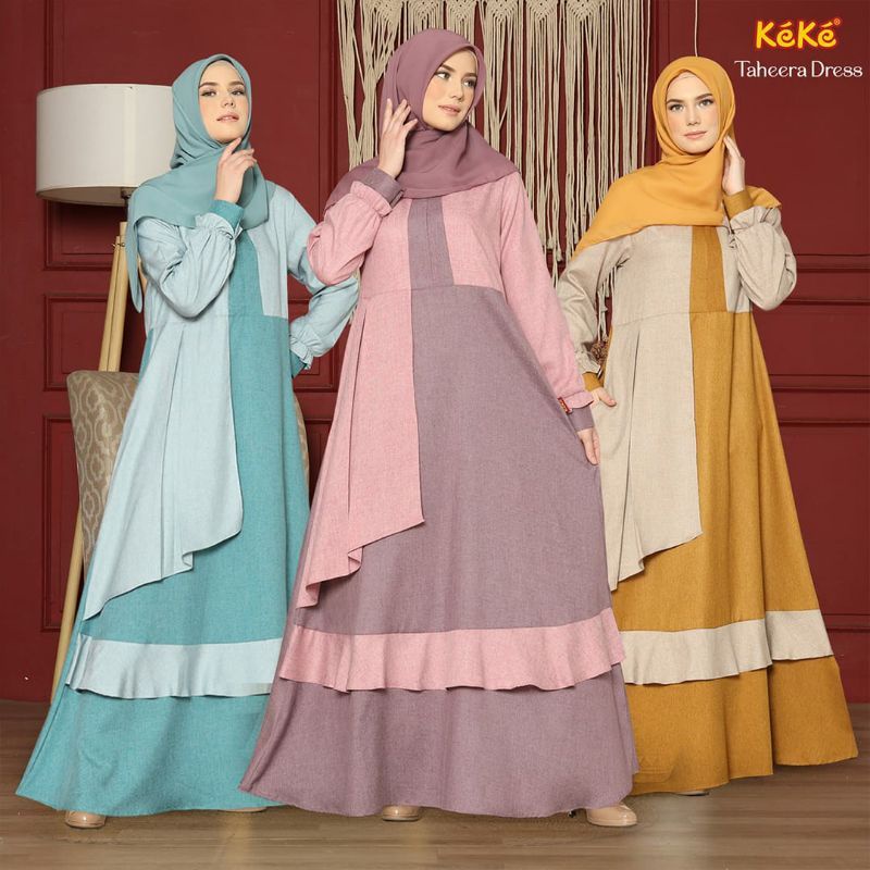 TAHEERA DRESS / GDK 2106 | TOSCA - PURPLE - SUNFLOWER | DISKON GAMIS KEKE TERBARU