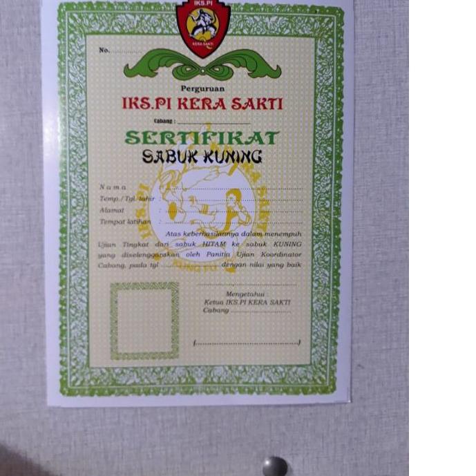 

「Termurah」 sertifikat kuning iks pi GROSIR