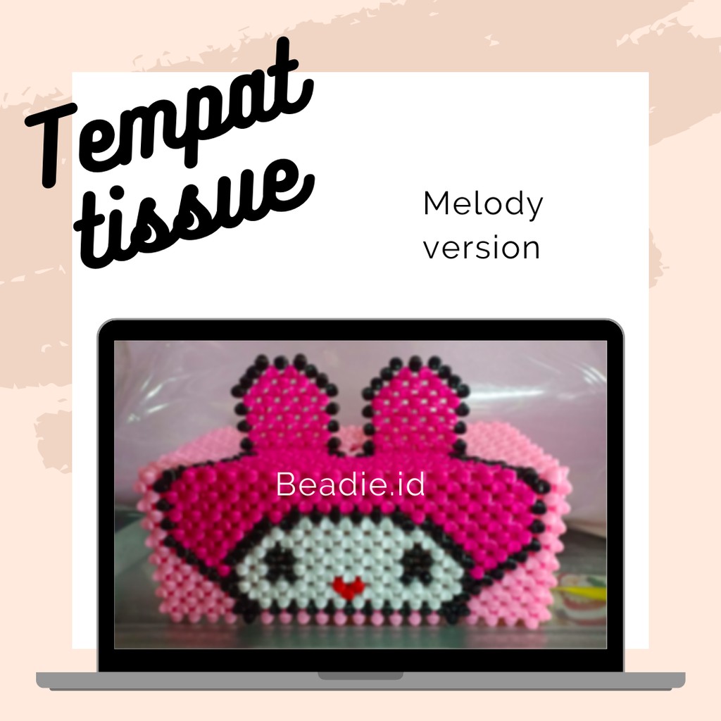Melody tissue case - Tempat tissue Melody / Tempat tissue manik / Tempat tissue Mote