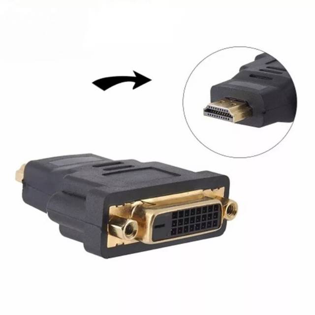 KONEKTOR DVI 24+1 FEMALE TO HDMI MALE