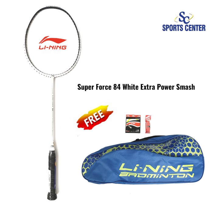 NEW Raket Badminton Lining Super Force 84 / SF 84 / SF84 White FULLSET