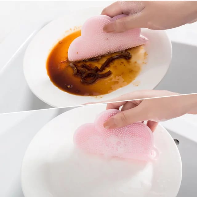 OS Spon Silikon Alat Cuci Piring Wajan Silicon Pembersih Serbaguna Dapur